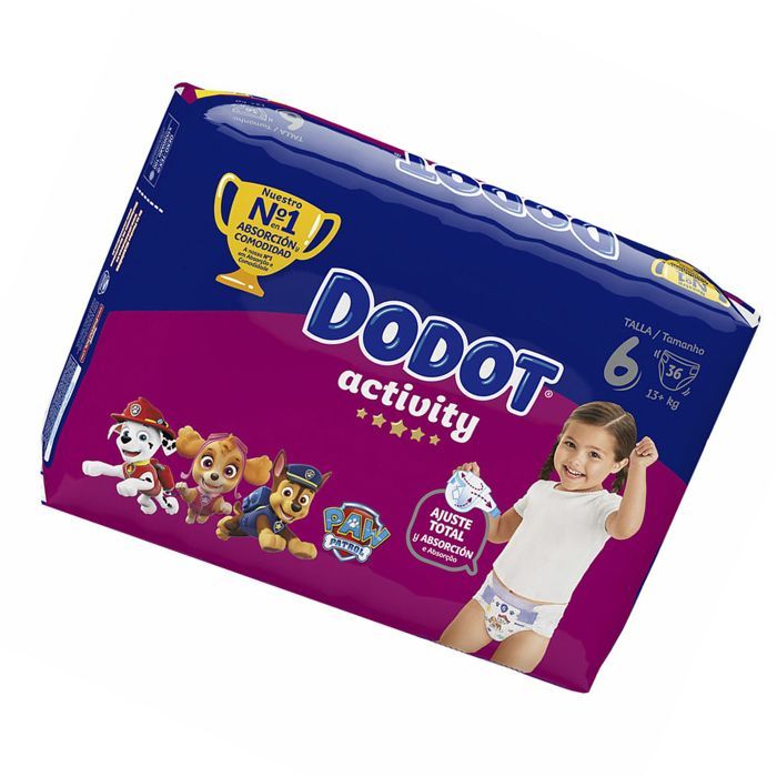 Dodot Jumbo Activity Pack, Size 6 - 36 pieces - Multicolor