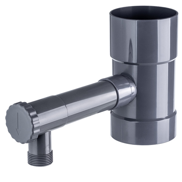 KADAX Zbieracz Do Wody Deszczowej Z Zaworem 90mm Szary