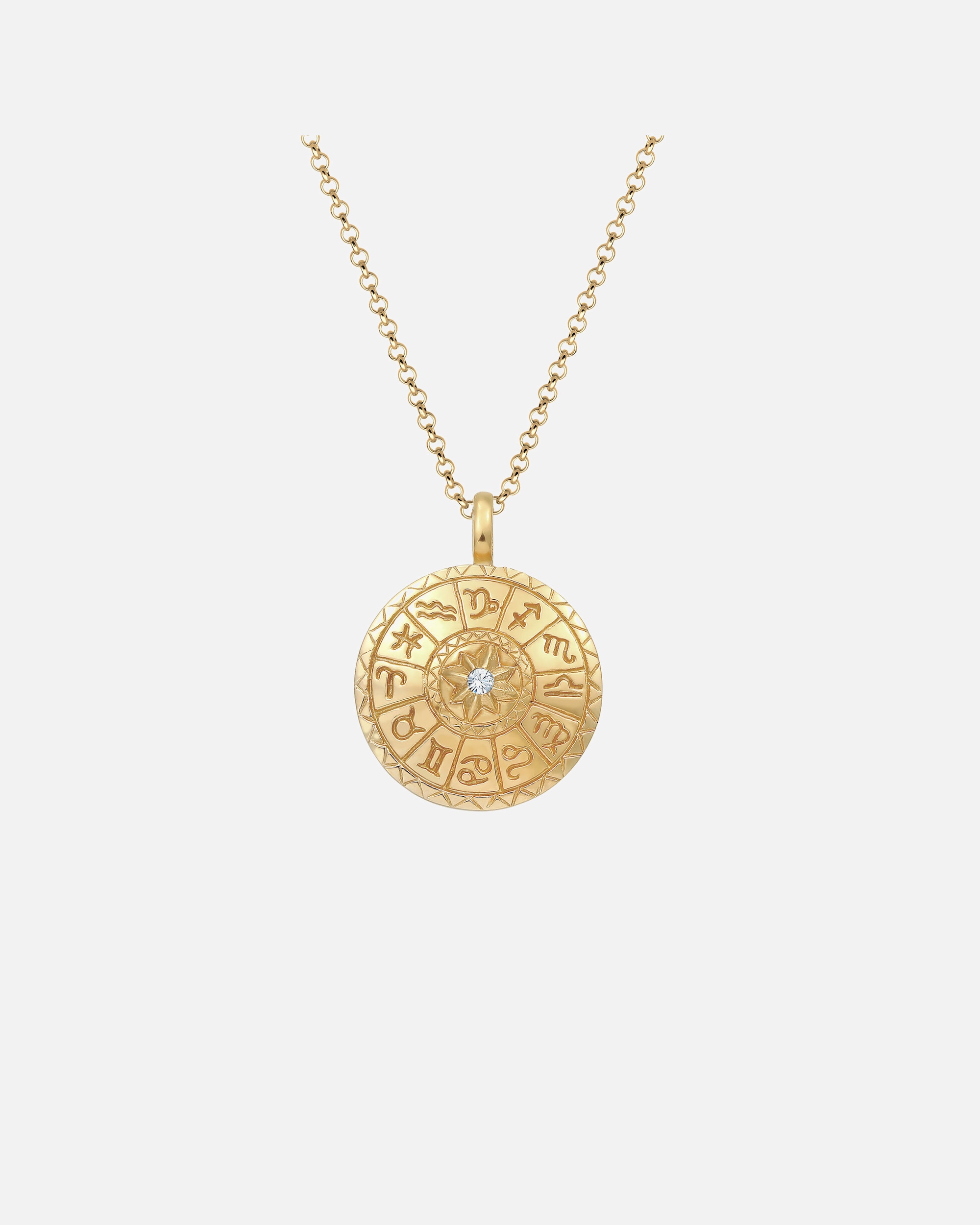 Elli Femmes Signe du zodiaque Astro avec cristaux en argent sterling 925 plaqué or