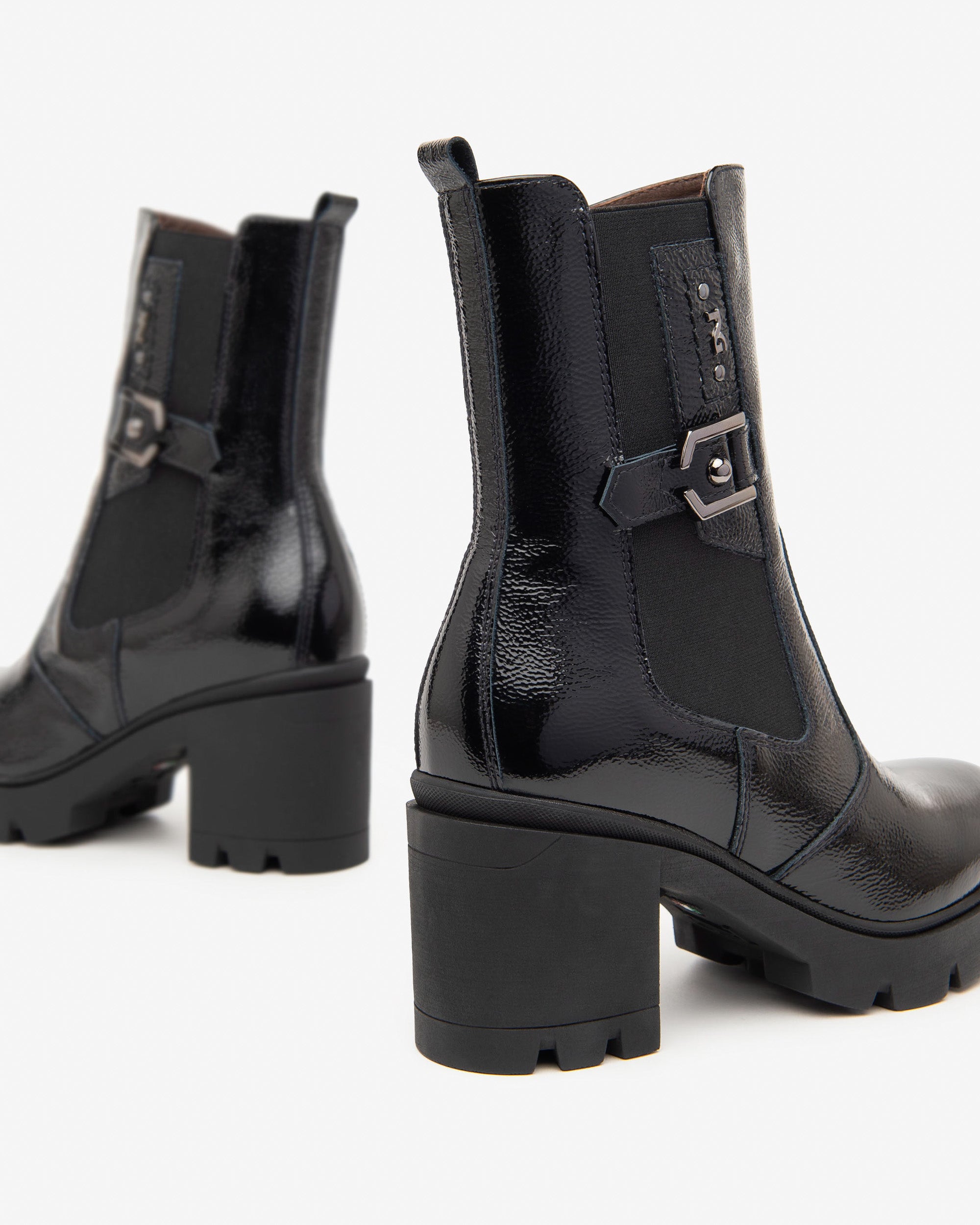 Chelsea-Boots aus Lackleder für Damen