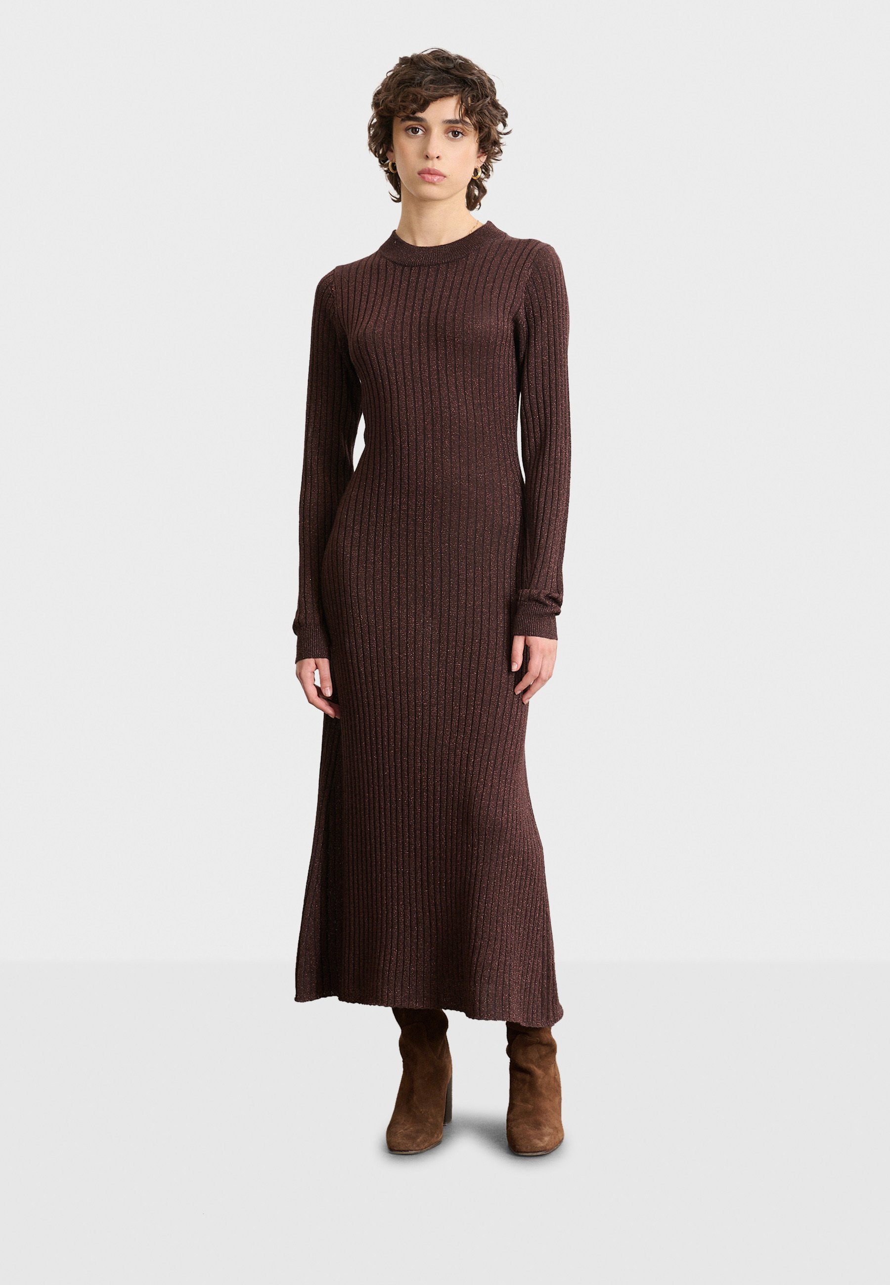 Garance Paris trui-jurk - donkerbruin