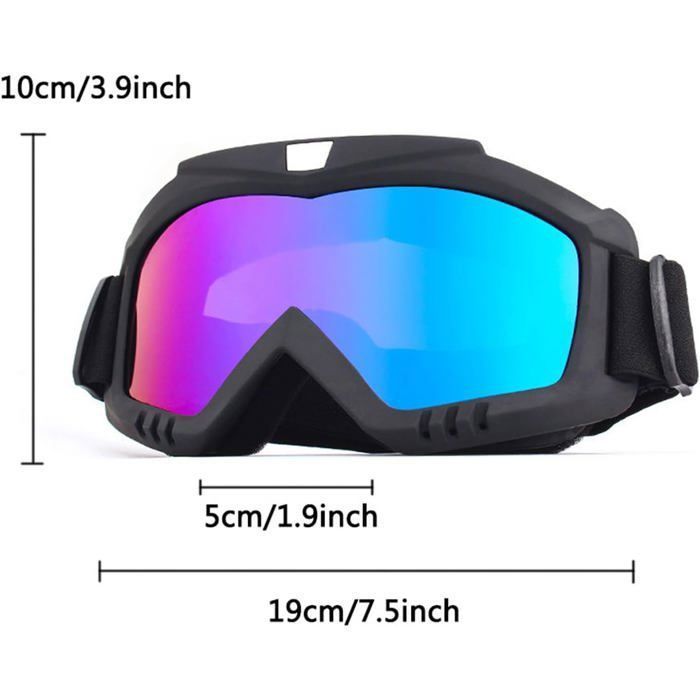 Óculos de esqui e snowboard - 1 unidade - Policarbonato - Antiembaçante e com proteção UV - Para esqui e ciclismo - Unissex