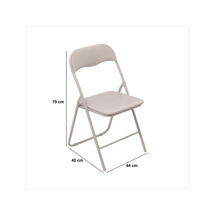 Silla plegable de PVC beige - 5 cinco simplemente inteligente