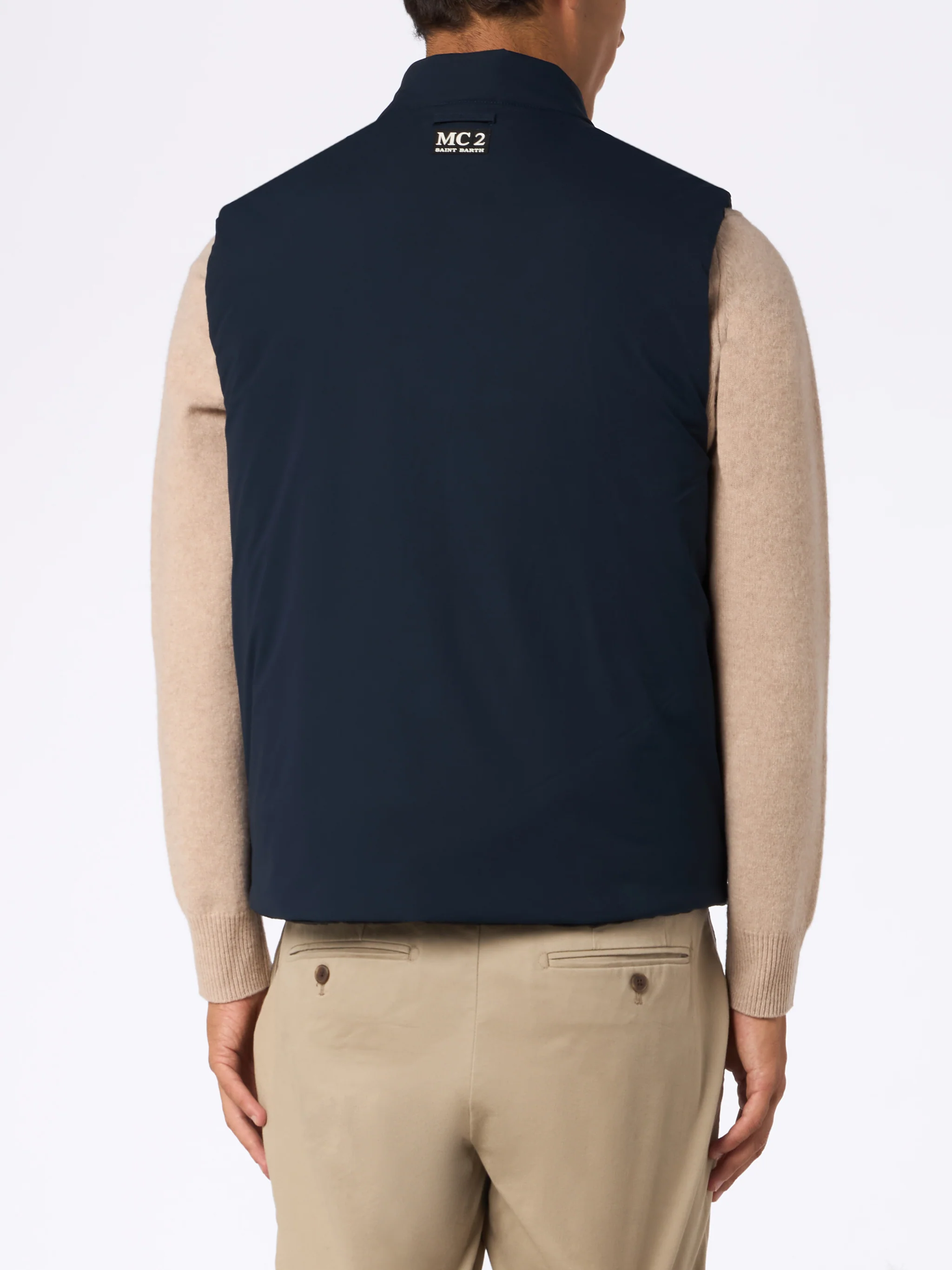 Chaleco acolchado elástico azul marino para hombre de Vonn