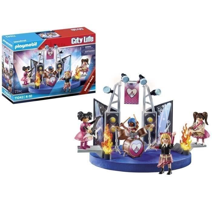 PLAYMOBIL 71042 Groupe de rock, Promo pack musiciens, City Life L'école, Dès 4 ans