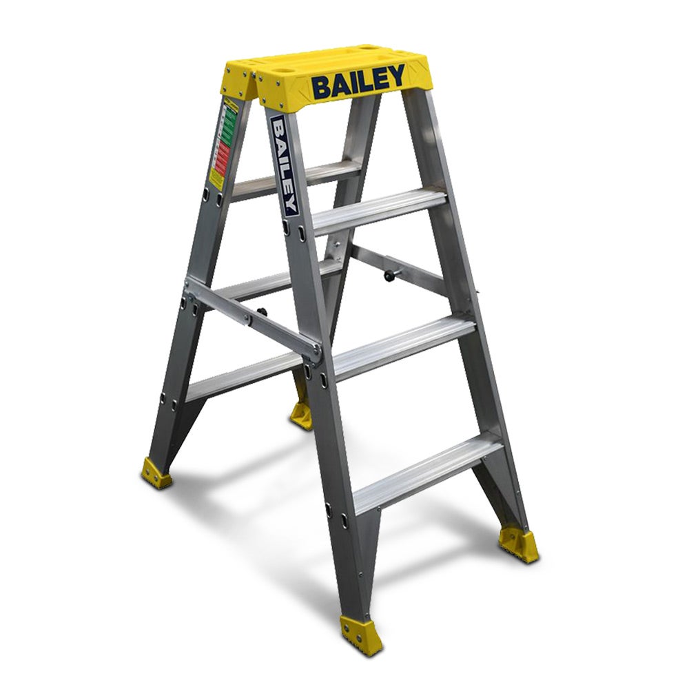 Σκάλα BAILEY Step 4 Pro, Διπλής Όψης, Αλουμινίου, Μεγάλη Κορυφή, 1,2 m, 150 kg, FS13967