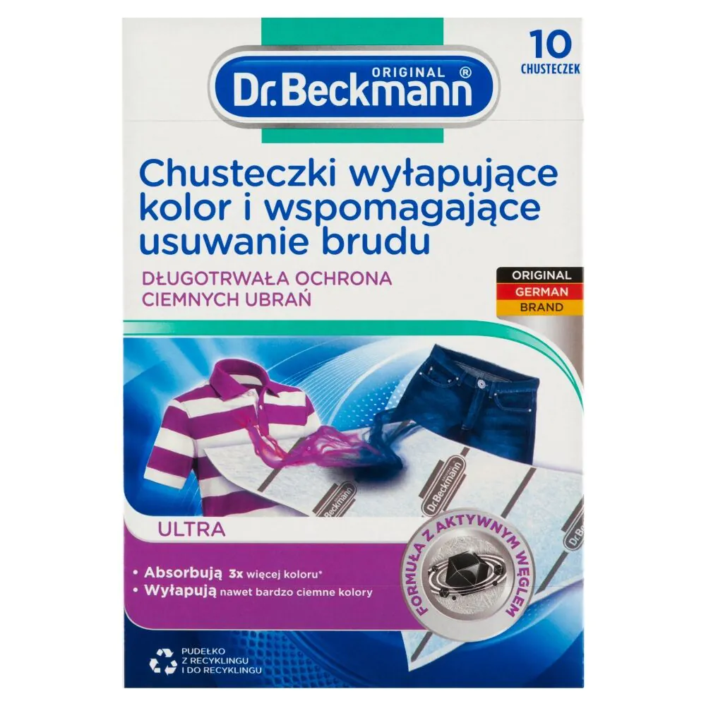 Dr. Beckmann Chusteczki Wyłapujące Kolor do Ciemnego