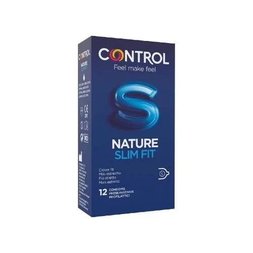CONTROL Control Nature Slim Fit Kondom, 12 Stück Kondome En-Sp-It-Pt
