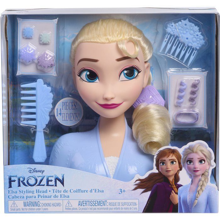 Testa per acconciature - DISNEY - Frozen - Elsa - 14 accessori - Età 3+