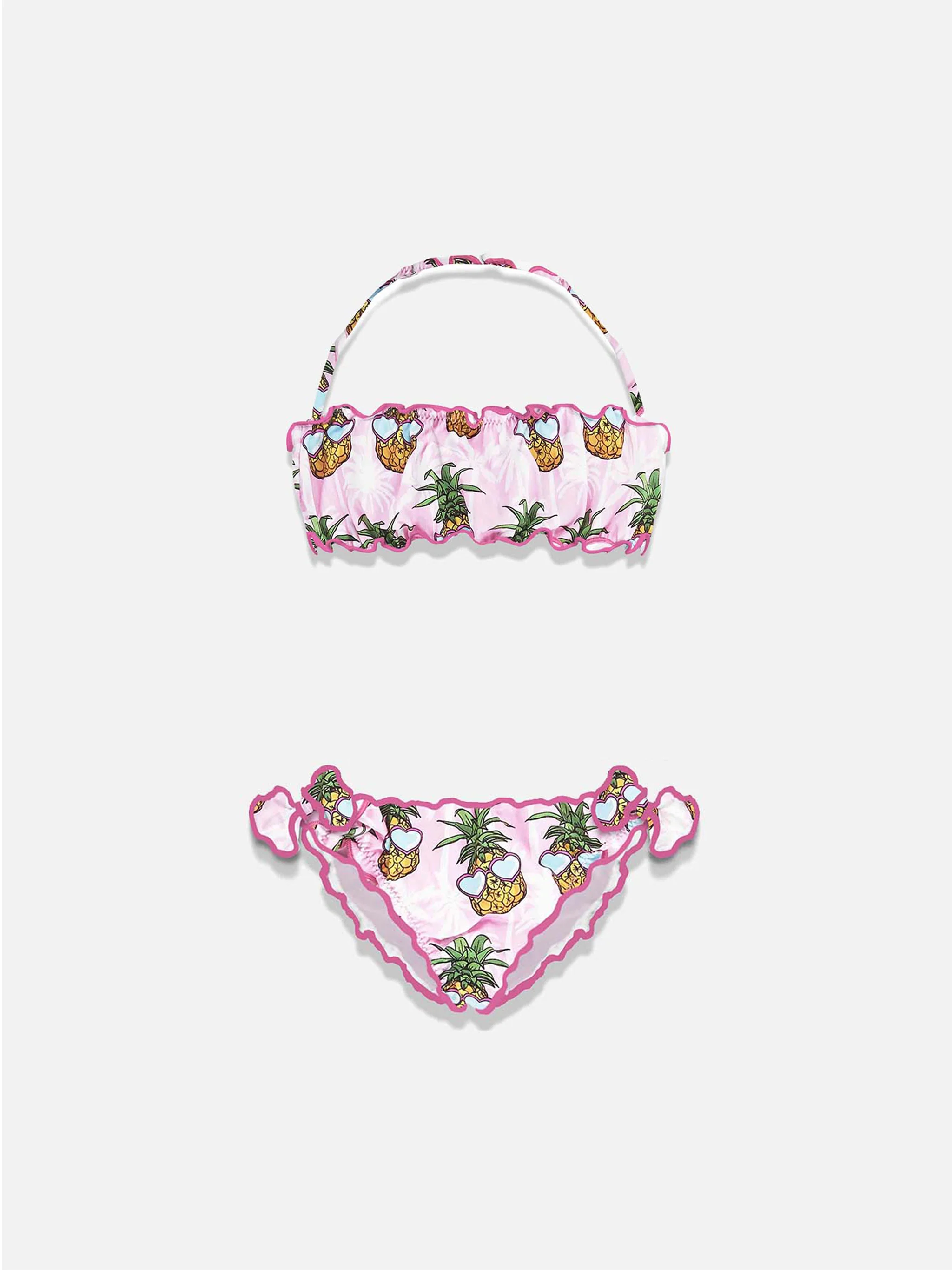 Babybikini met bandje met ananasprint