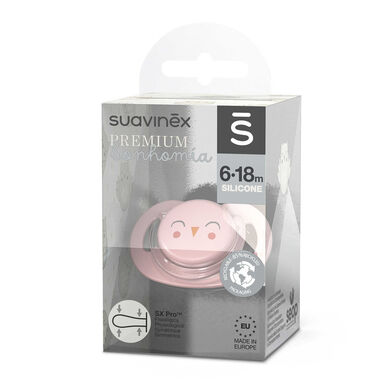 Chupete Suavinex Premium Fisio 6-18M Gris 1 unidad 1 unidad