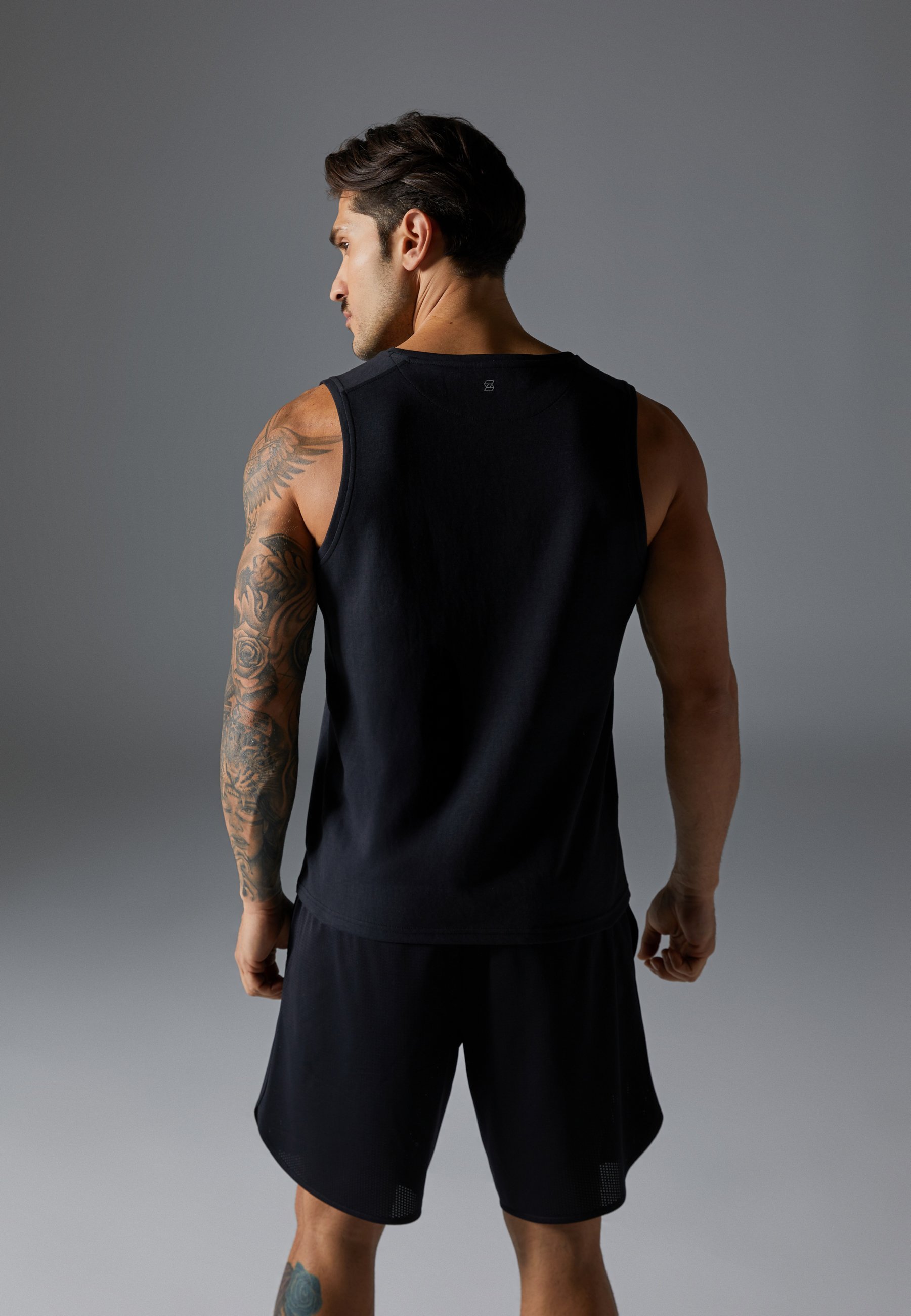 Pier One Sport GYORSAN SZÁRADÓ UJJATLAN SPORT PÓLÓ - fekete