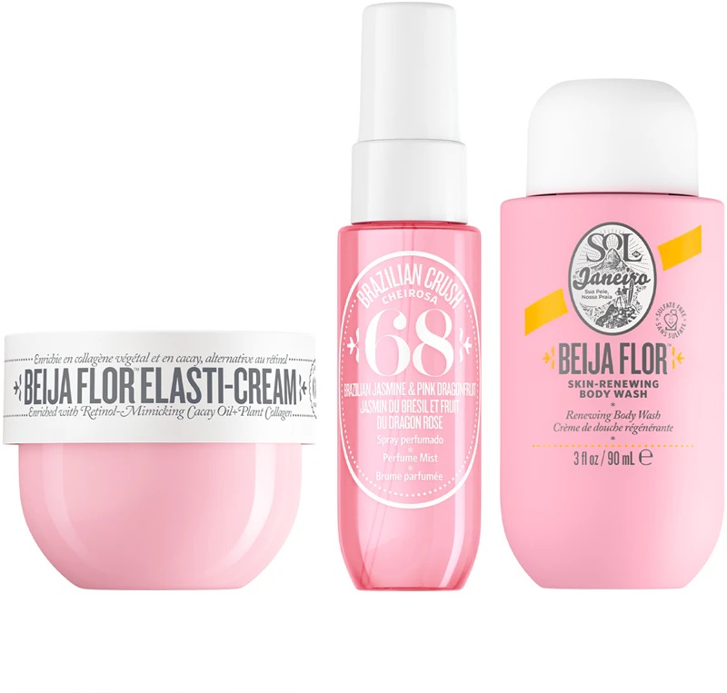 Kit corporal de viagem Sol de Janeiro Beija Flor Jet Set para mulheres