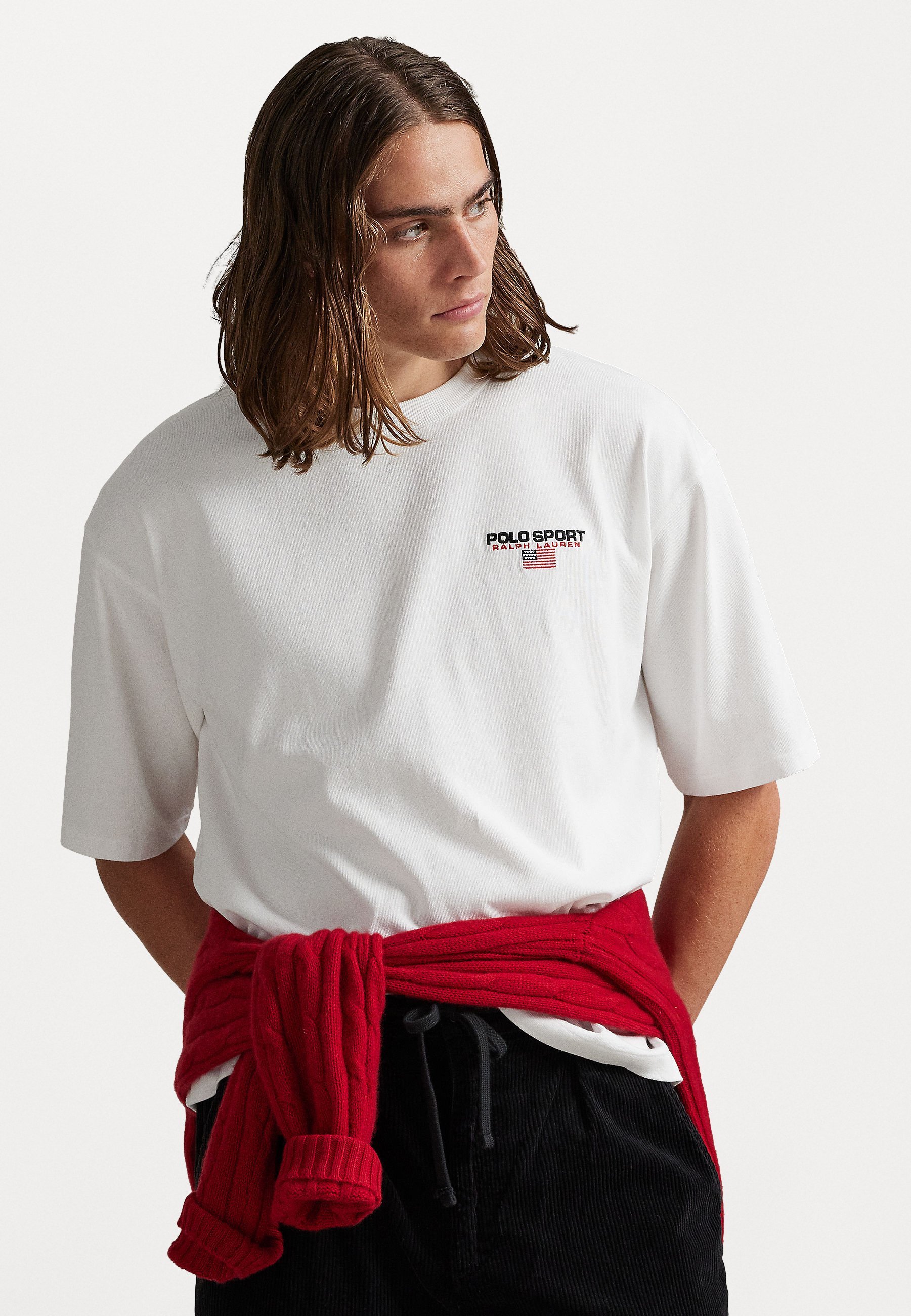 Polo Ralph Lauren Relaxed Fit Polo Sport Jersey T-shirt - Basic T-shirt - wit