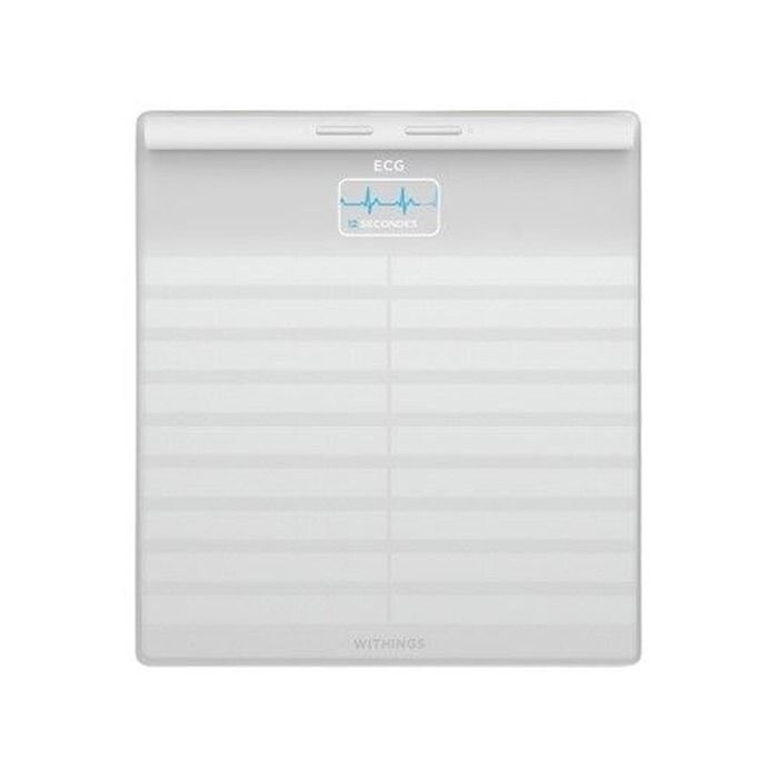 Balance Connectée - Withings - Body Scan - Blanche - Électrocardiogramme - 180 kg - 50 g de graduation