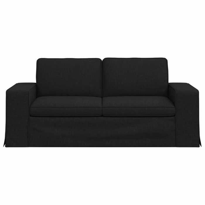Sofá negro de metal de 182 x 80 x 82 cm.