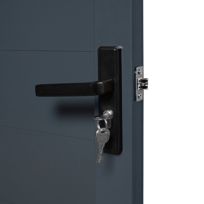 IDMARKET Gate 100x160 cm in anthracite grey aluminium