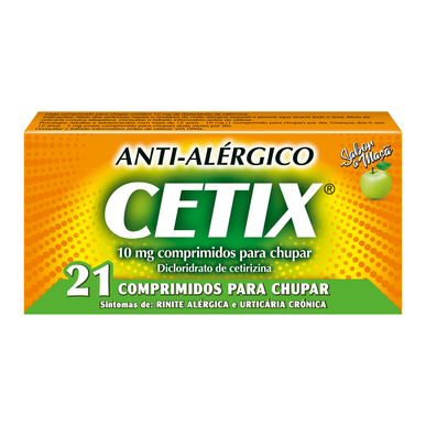 Cetix Antialérgico 10 mg Comprimidos Rinitis alérgica y urticaria crónica 21 comprimidos 21 comprimidos