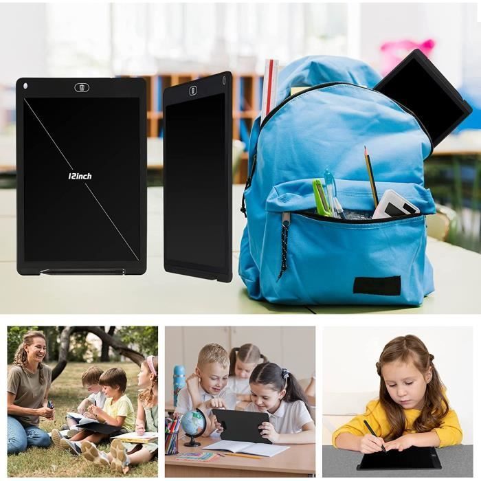 Tablette Dessin Enfant colorée multifonction de 12 pouces - L'écran de la tablette LCD est coloré et utilise la dernière technologie