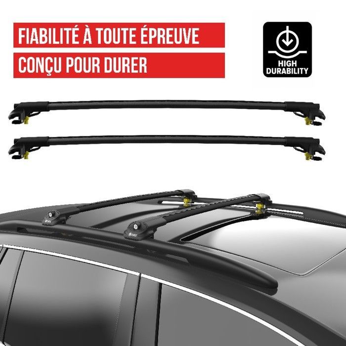 TURTLE AIR-1 Roof Bars for HYUNDAI VENUE QX 2020-2024 (SUV) Black