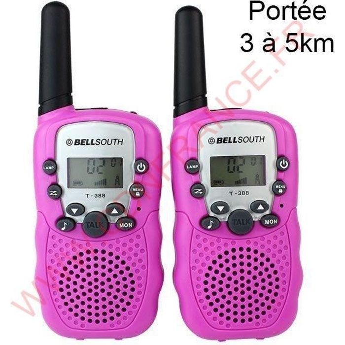 Walkie-talkie - DASINKO - Pink Model - 22 channels - Range 3 to 5 km - LCD screen