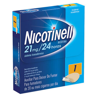 Nicotinell 21 mg 24 valandas, 14 pleistrų.