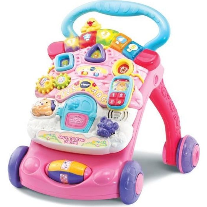 VTech 2-in-1 Talking Walker - Super Walker - Pink for babies aged 9 to 36 months