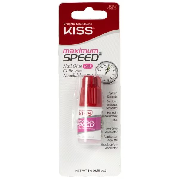 „Kiss Maximum Speed Pink“ nagų klijai<br>