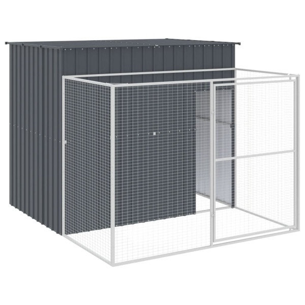 VidaXL buda dla psa Antracyt 214 x 253 x 181 cm Stal