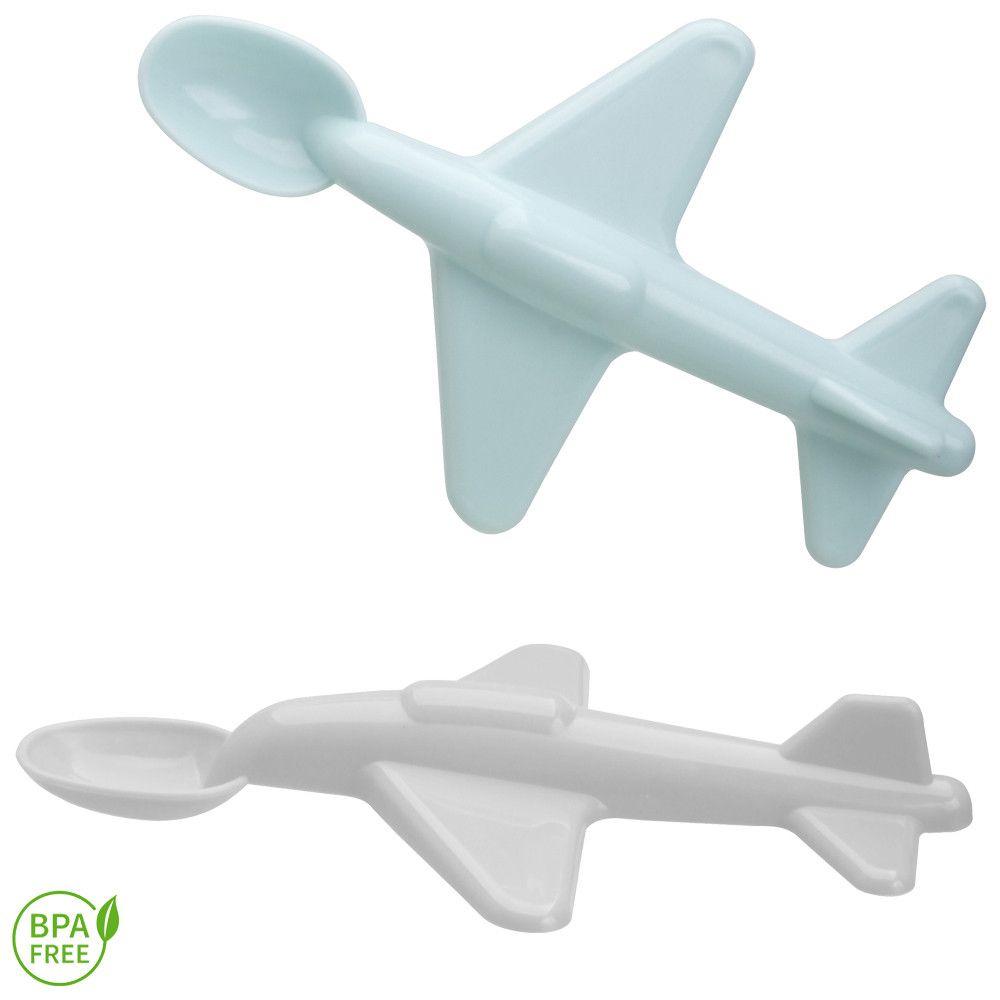 Komplet 2 žlic Airplane Pripomočki za hranjenje dojenčkov