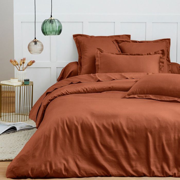 Premium pillowcase, all sizes - Premium Paprika - 63 x 63 cm, flat quilted border