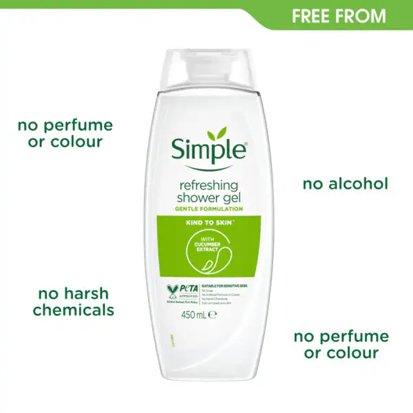 Gel de Banho Simple Refresh 450ml