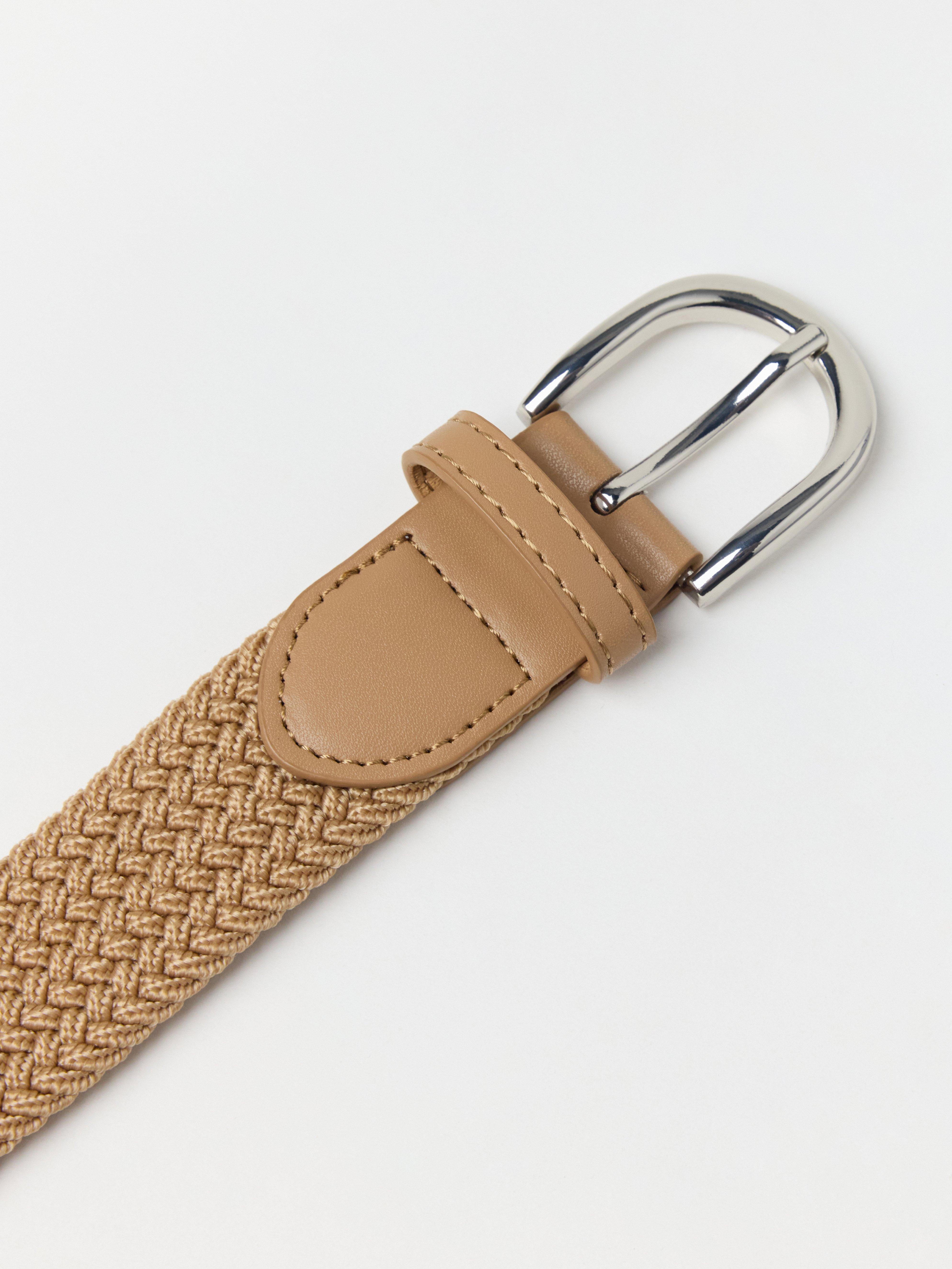 Elastisk belte Lys støvete beige