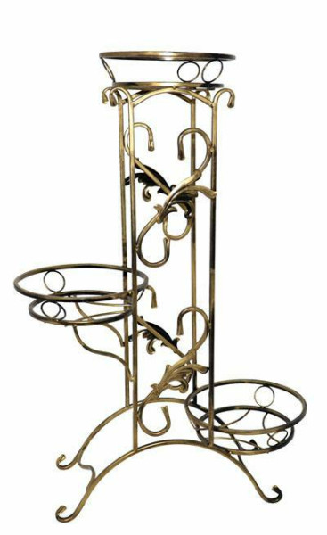 Duży metalowy kwietnik na 3 donice 90 cm loft