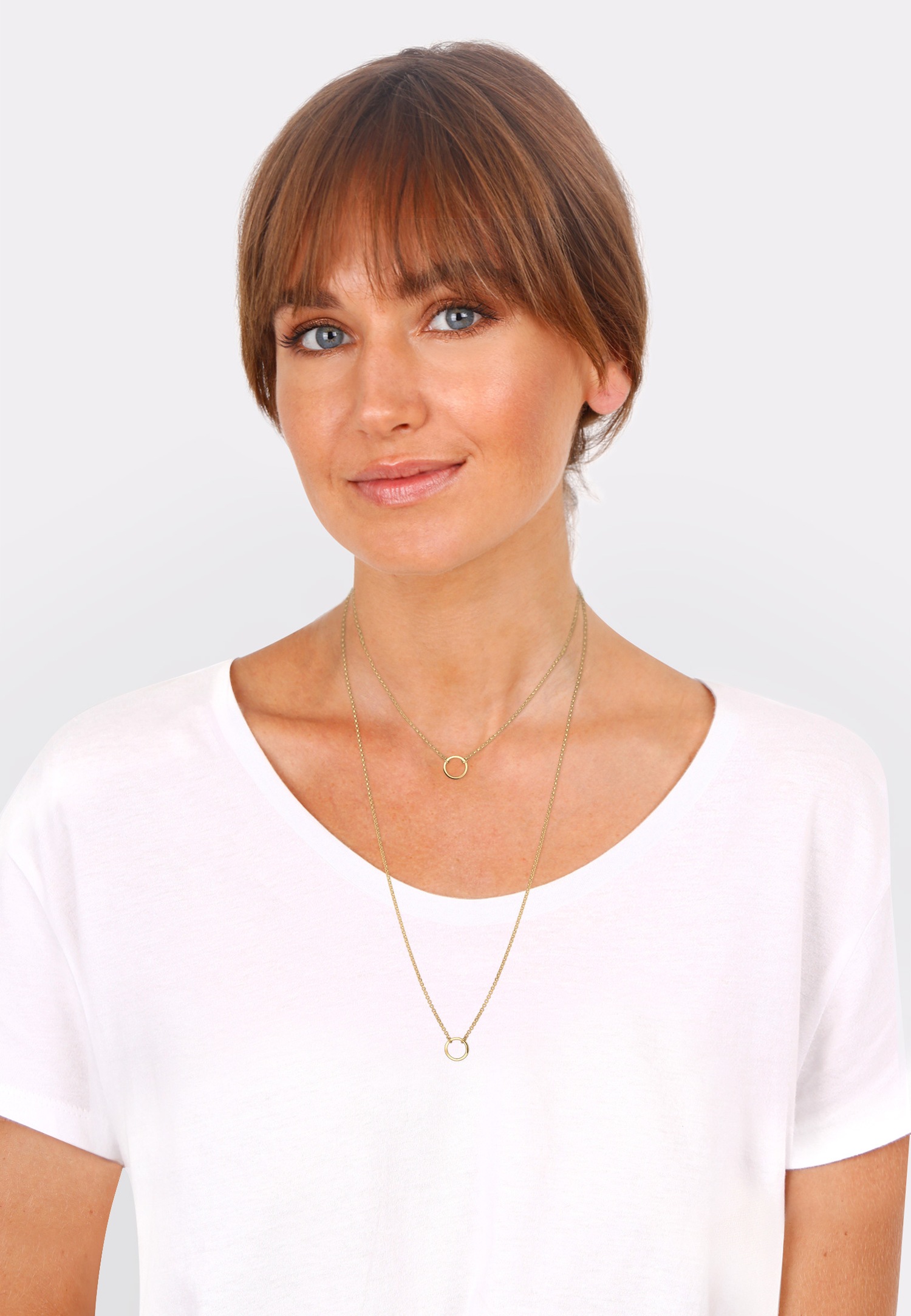 Elli Femme Layer Look Circles en Argent Sterling 925