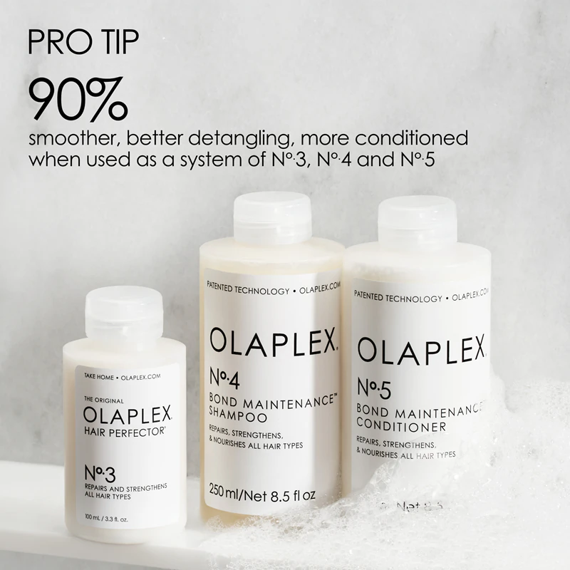 condicionador Olaplex N°5 Bond Maintenance fortalece, hidrata e dá brilho.