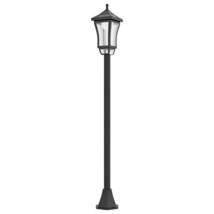 Outdoor floor lamp - Outsunny - LED - classic lantern - 30 lm - height 127 cm - black