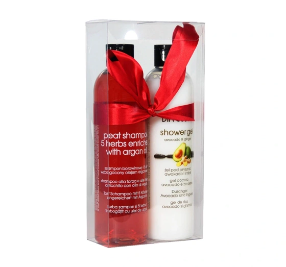 BingoSpa zestaw szampon Borowinowy 300 ml   żel pod prysznic Awokado 300 ml