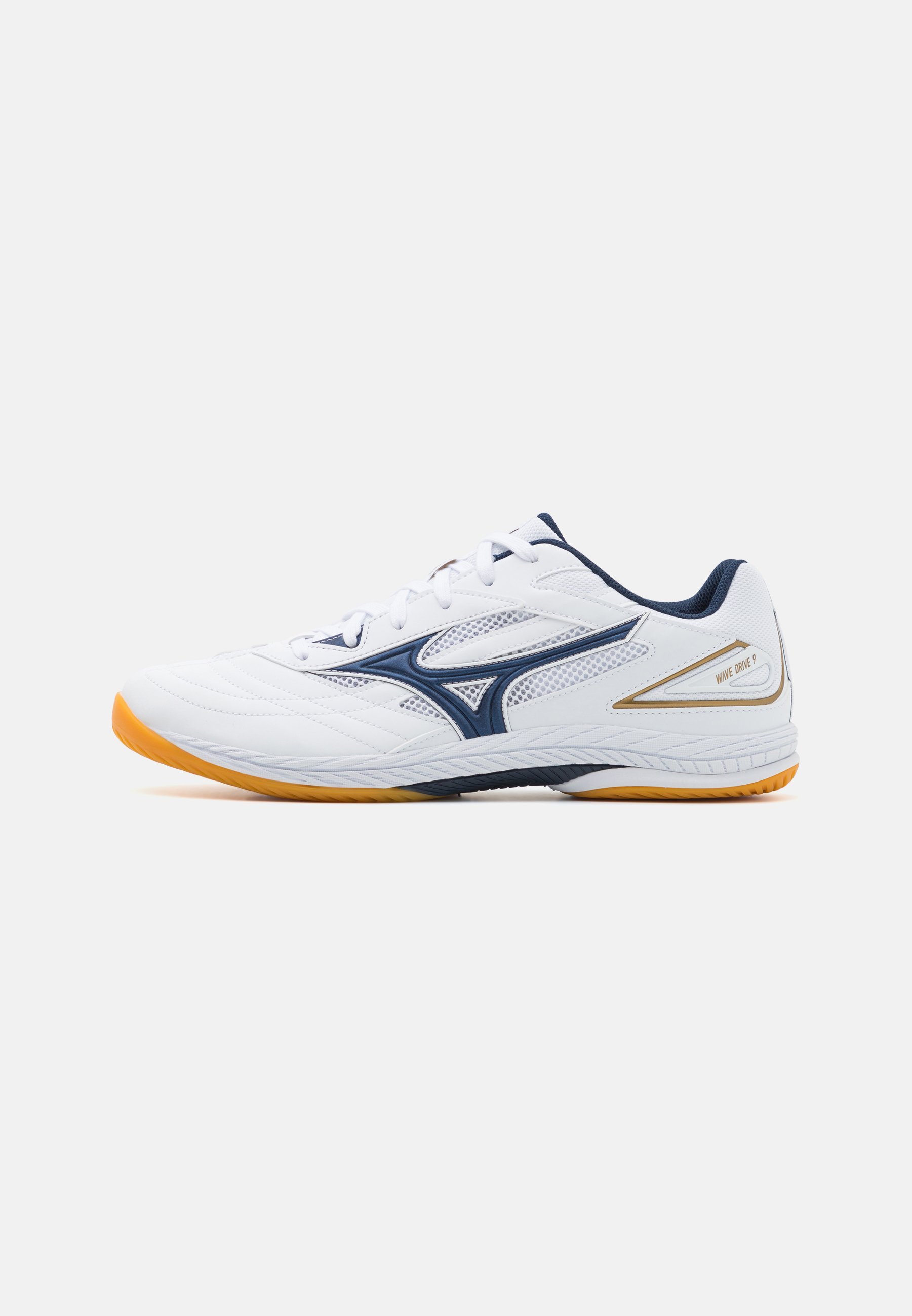 Scarpe da tennis da tavolo Mizuno WAVE DRIVE 9 - Multi-campo - bianco/blu/oro
