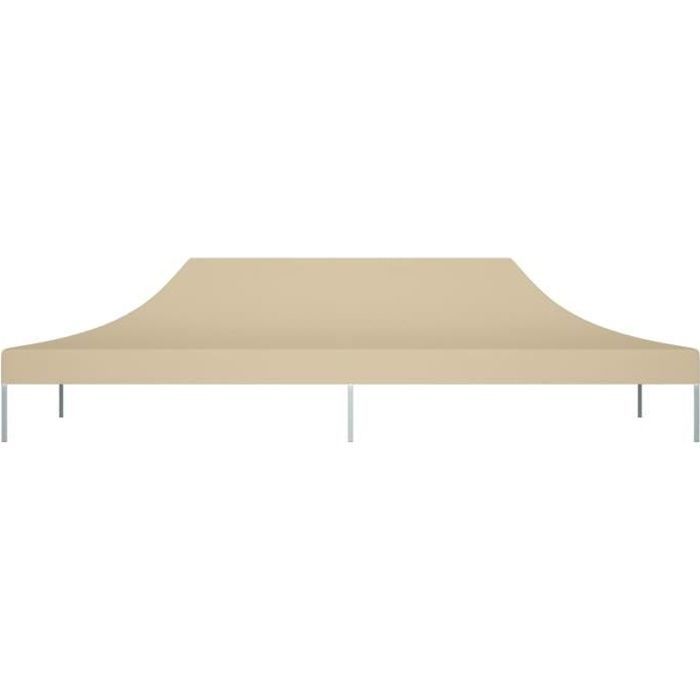 Bonne qualité - Toit de tente de réception - Toile de Tonnelle 6x3 m Beige 270 g-m² Pour Extérieur Terrasse Jardin Patio @5839 :