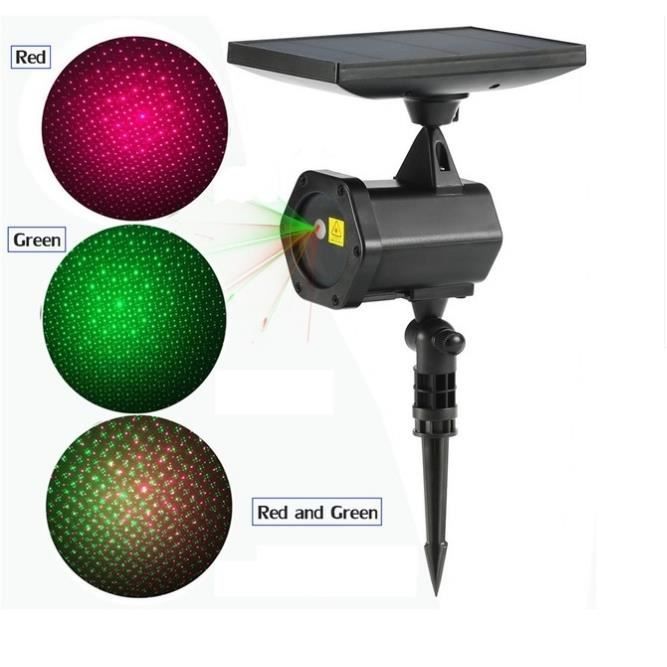 Lumières de Noël - DAXGD - Projecteur laser LED extérieur - Solaire - Imperméable - Rouge et vert