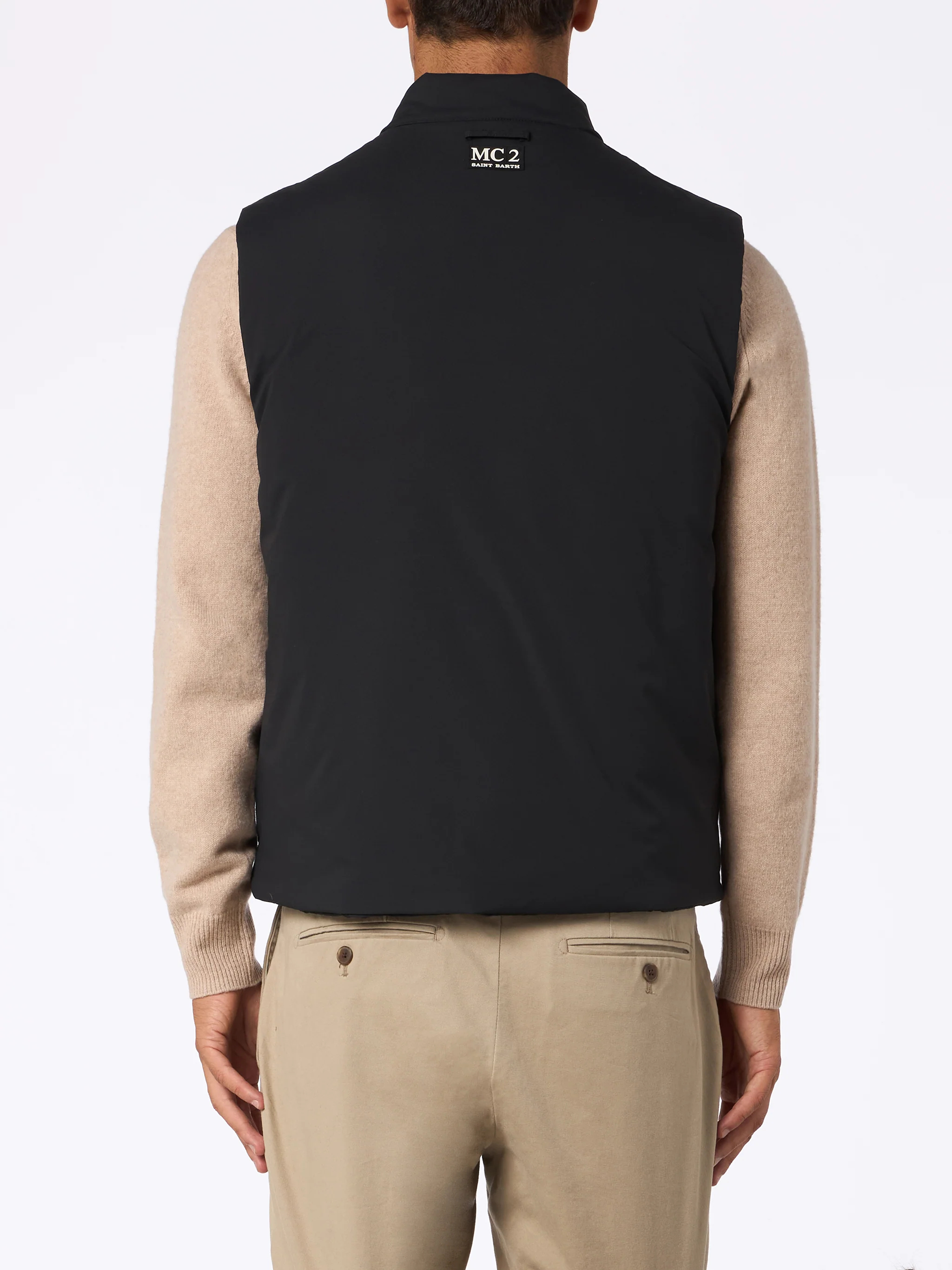 Chaleco acolchado elástico negro para hombre de Vonn