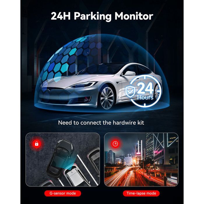 Cámara de salpicadero REDTIGER F7NP 4K delantera y trasera de 128 GB – GPS, WiFi de 5,8 GHz, sensor STARVIS 2, visión nocturna, modo de estacionamiento de 24 horas