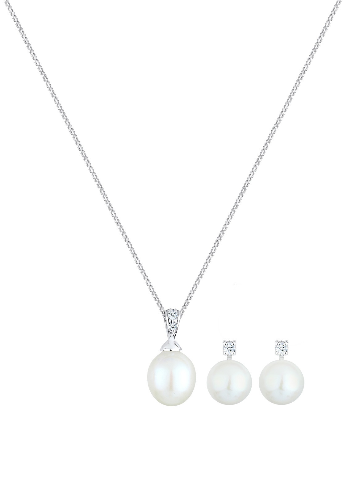 Elli DIAMONDS Perles de Culture d'Eau Douce et Diamant