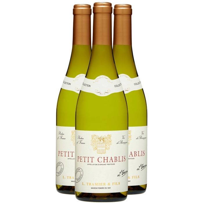 Maison Tramier Petit Chablis 2023 - Vino bianco di Borgogna (3x75cl)