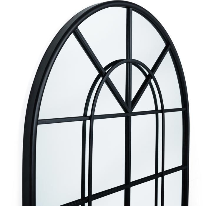 IDMARKET Industrial design arched glass mirror 80x100 cm