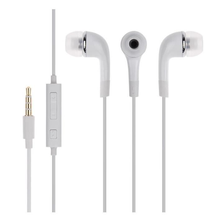 Auriculares intrauditivos originales EHS64AVFWE blancos con función manos libres para Samsung Galaxy J4 Plus 2018 de 6,0 pulgadas.