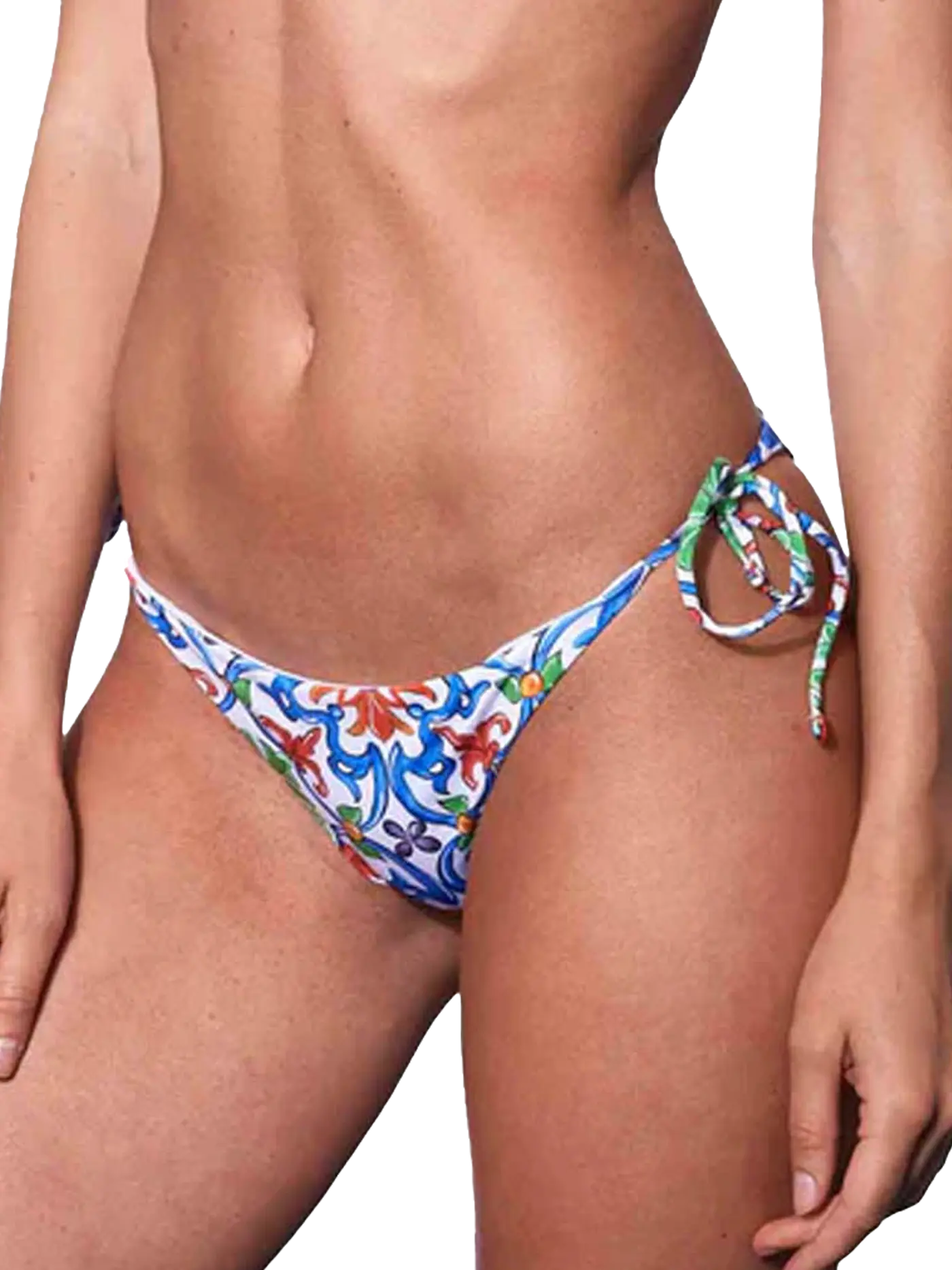 Bañador tipo slip con estampado de mayólica