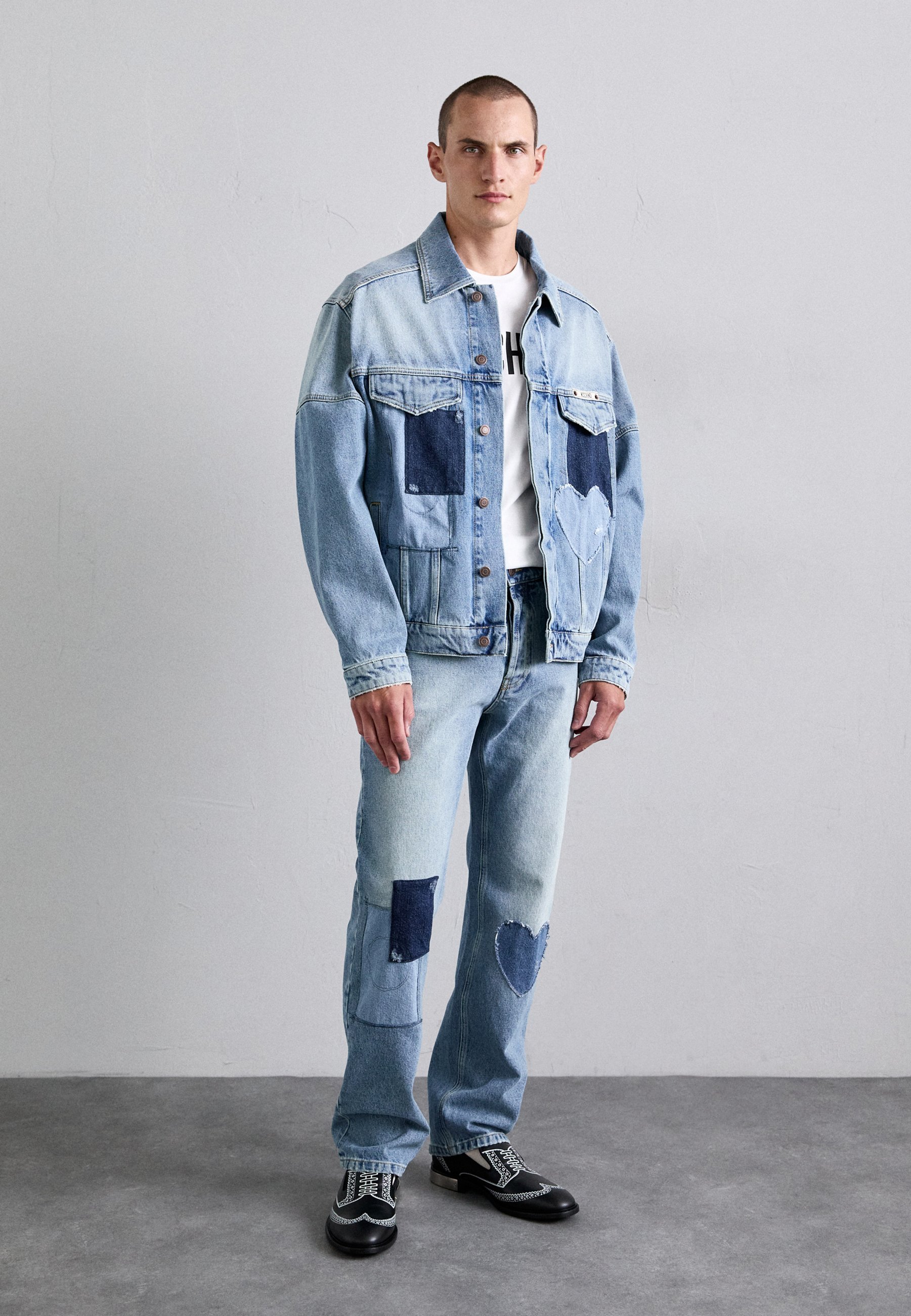 MOSCHINO Įmaunami batai - juoda/balta