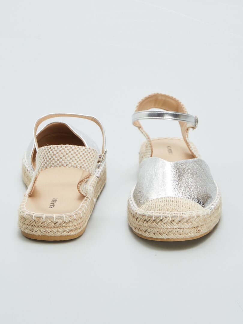 Sandálias Espadrille Fechadas - CINZA